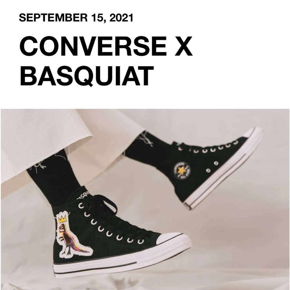 Converse x Basquiat Black High Tops